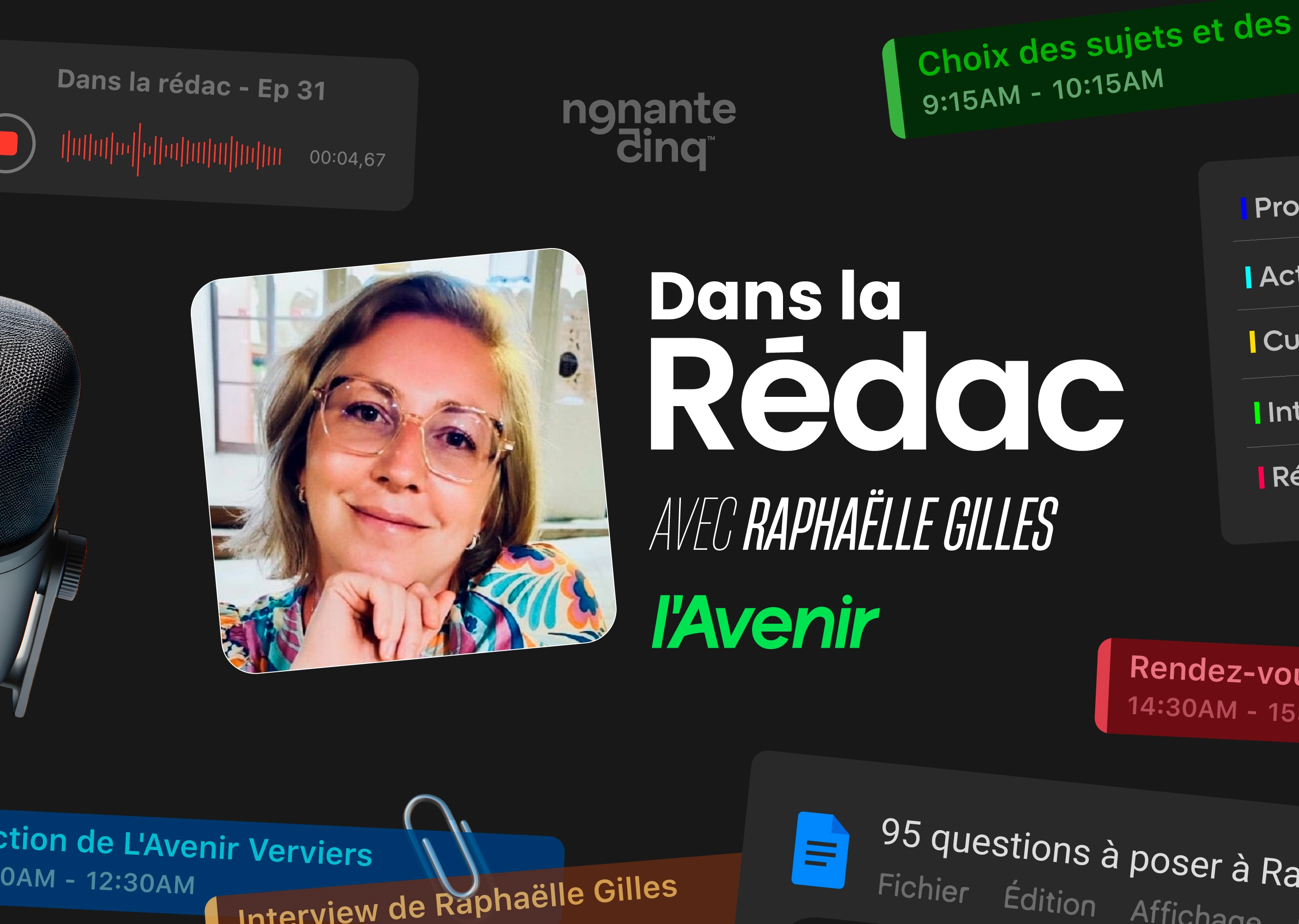 "Dans la Rédac” de L'Avenir Verviers avec Raphaëlle Gilles
